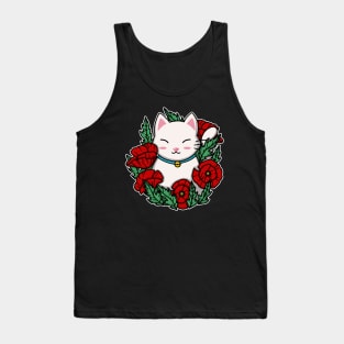 Cute Cat In The Poppy Garden Tank Top